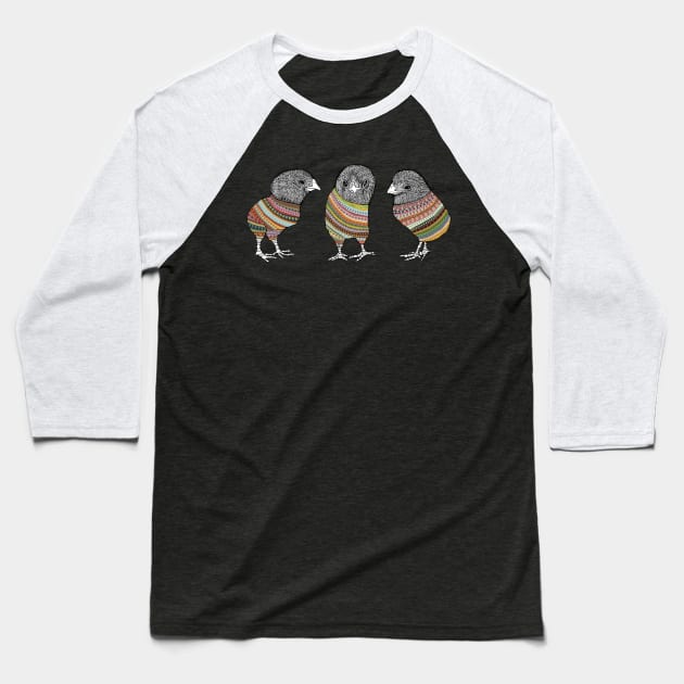 Baby Chicken Knit Baseball T-Shirt by msmart